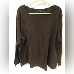 Women's Long Sleeve Cotton Rhinestone Long Top T Shirt Clothing Blouse Top